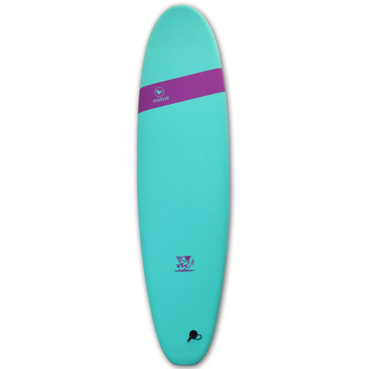 Mobyk 7'0 Classic Long Softboard - Turquoise