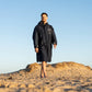 Sandbanks Style Luxury Dry Robe - Navy/Grey