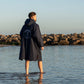 Sandbanks Style Luxury Dry Robe - Navy/Grey