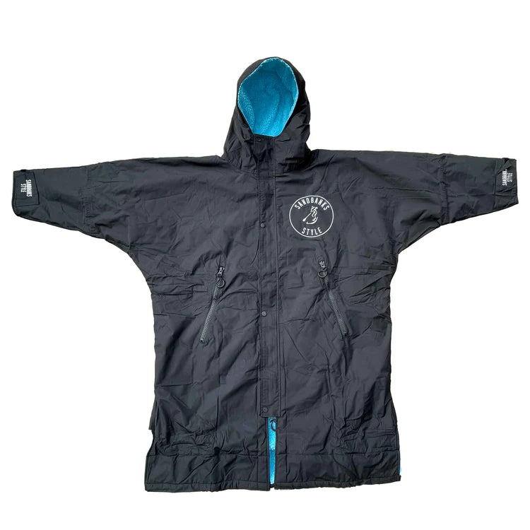 Sandbanks Style Luxury Dry Robe - Black/Blue – LifesTooSport