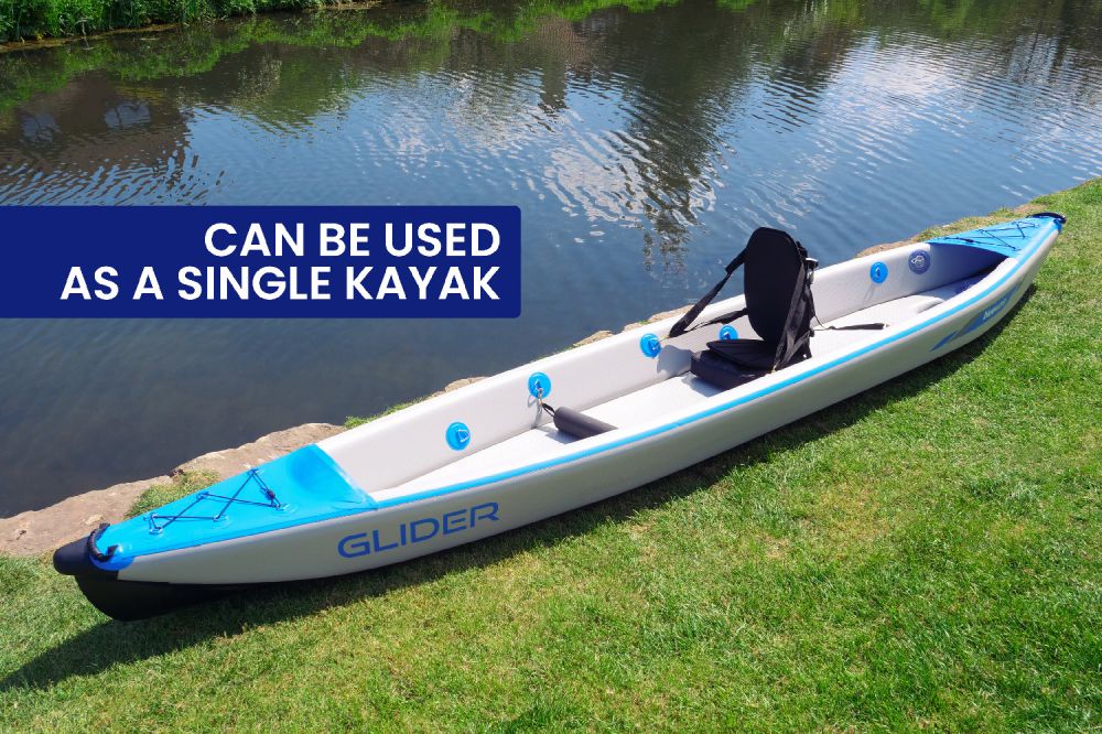 Glider Full Drop-Stitch Double Inflatable Kayak Package | Green