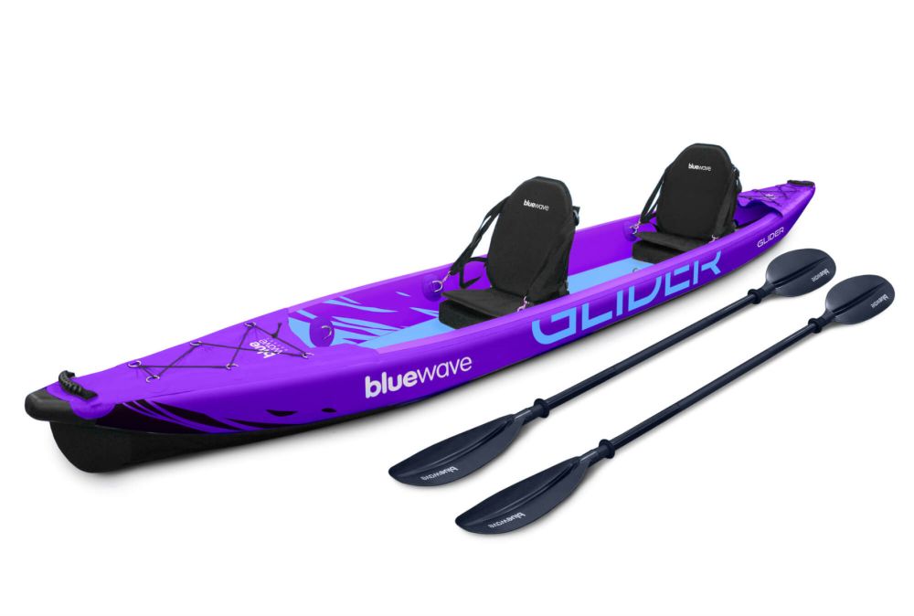 Glider Full Drop-Stitch Double Inflatable Kayak Package | Purple