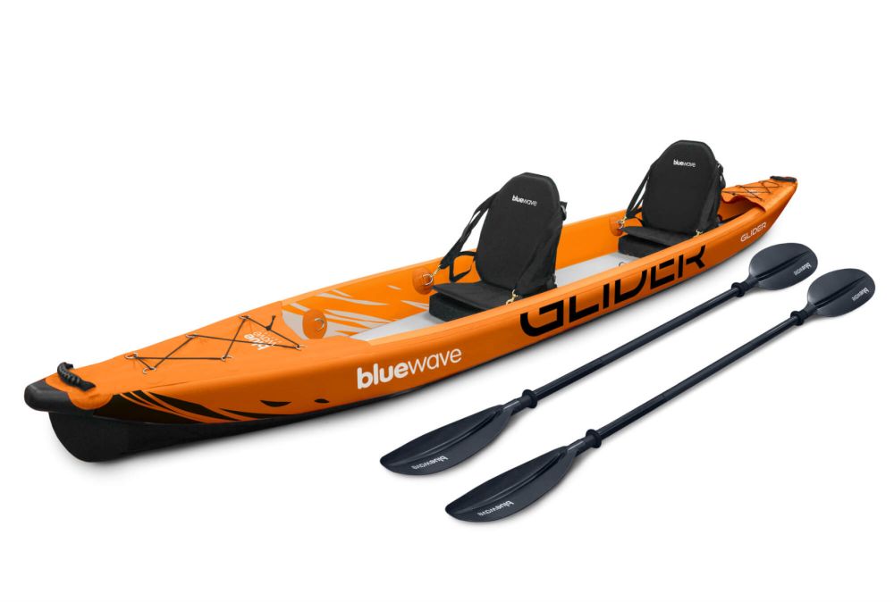 Glider Full Drop-Stitch Double Inflatable Kayak Package | Orange