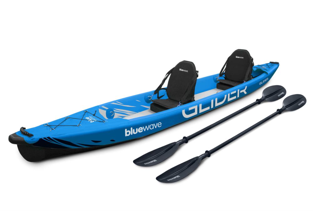 Glider Full Drop-Stitch Double Inflatable Kayak Package | Blue