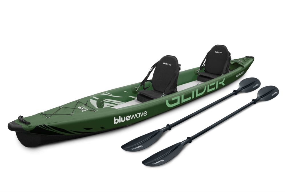 Glider Full Drop-Stitch Double Inflatable Kayak Package | Green