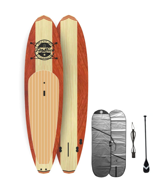 FatStick Pure Wood Paddle Boards SUP package