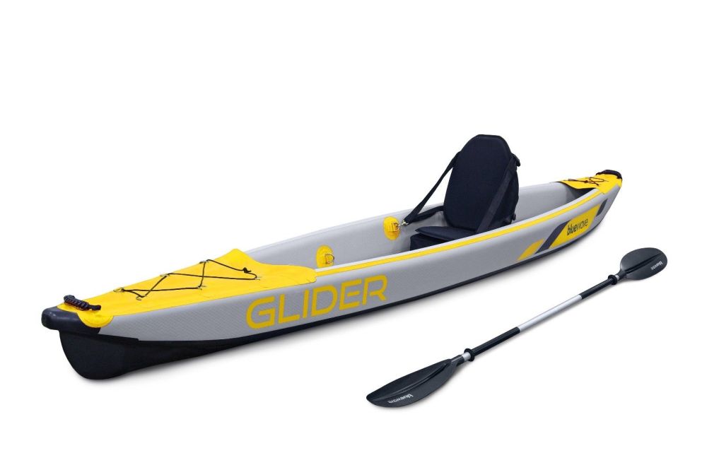 Glider Full Drop-Stitch Single Inflatable Kayak Package | Yellow